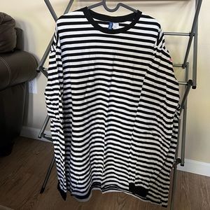 H&M Divided pinstriped long sleeve Sz XL